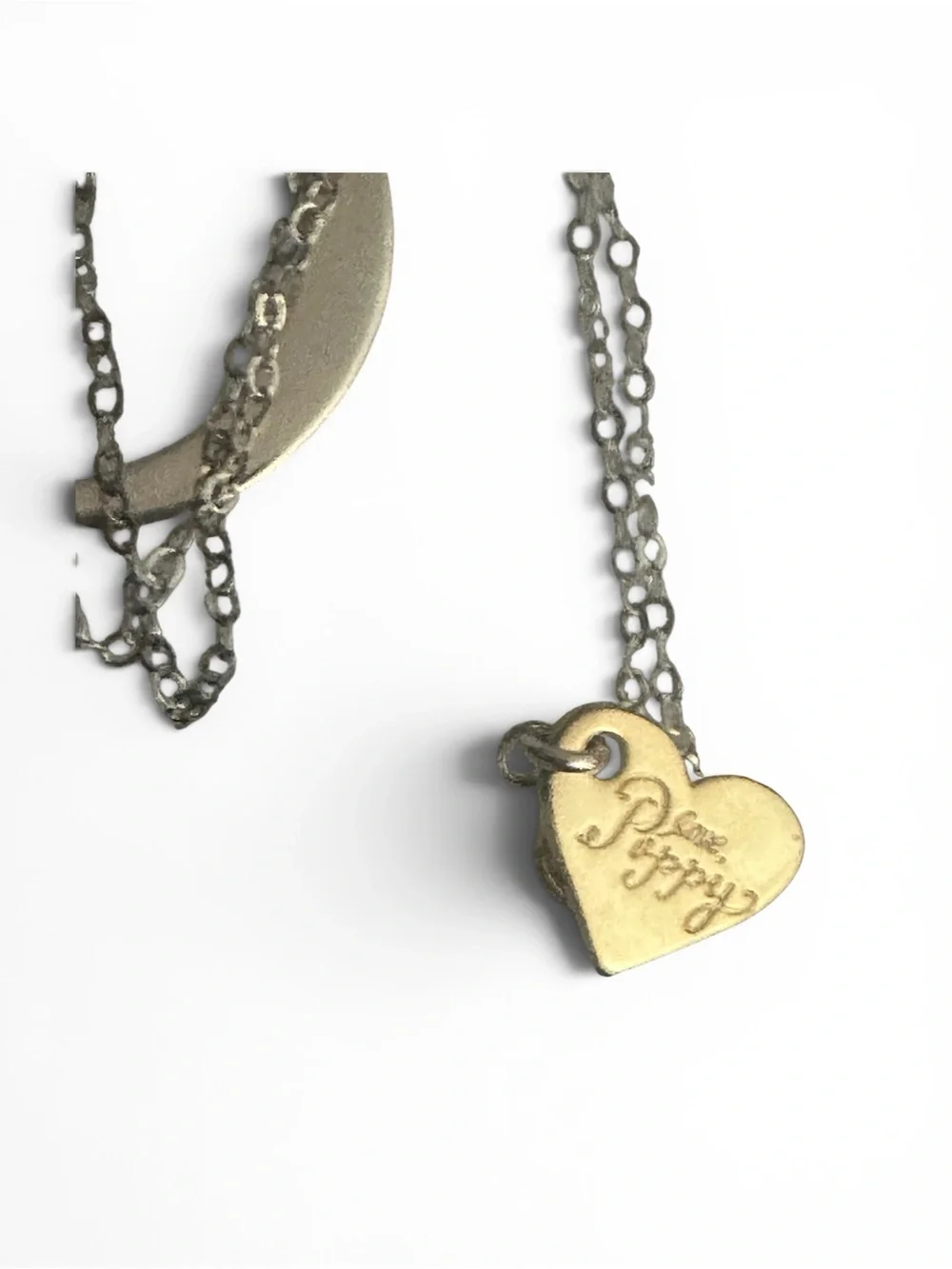 Love Poppy Gold Crescent Moon Pendant Necklace -